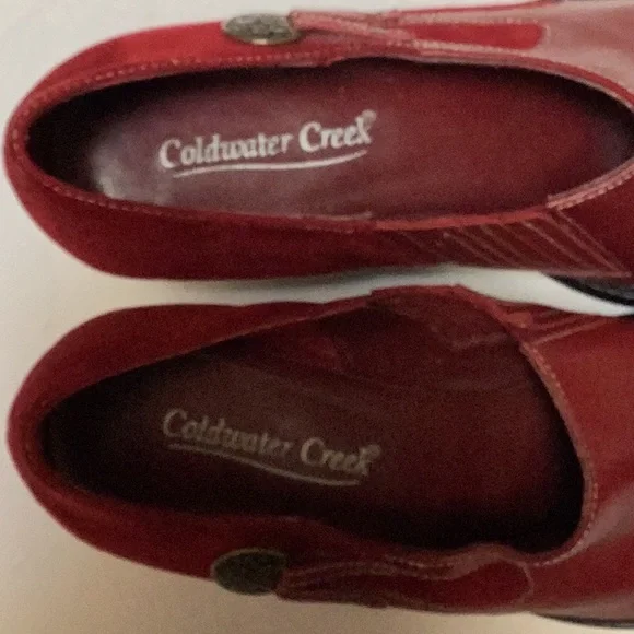 Coldwater Creek Red Leather Suede Point Square Toe Western Ankle Boot Shoes 10 - Picture 4 of 12